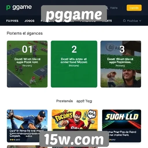 Recursos e funcionalidades do site pggame